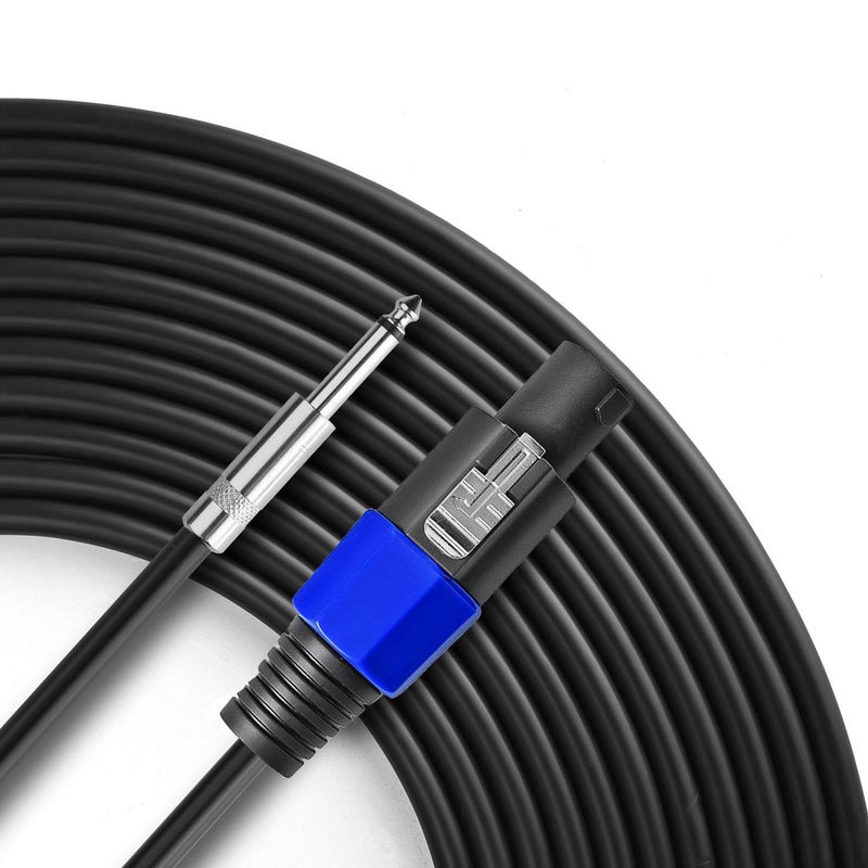 Yuyaokk 2Pack 25 ft Speakon to 1/4" Male Speaker Cables, Professional 12 Gauge AWG Wire Audio Amplifier Connection Cord, DJ/PA Wire with Twist Lock. - Image 2